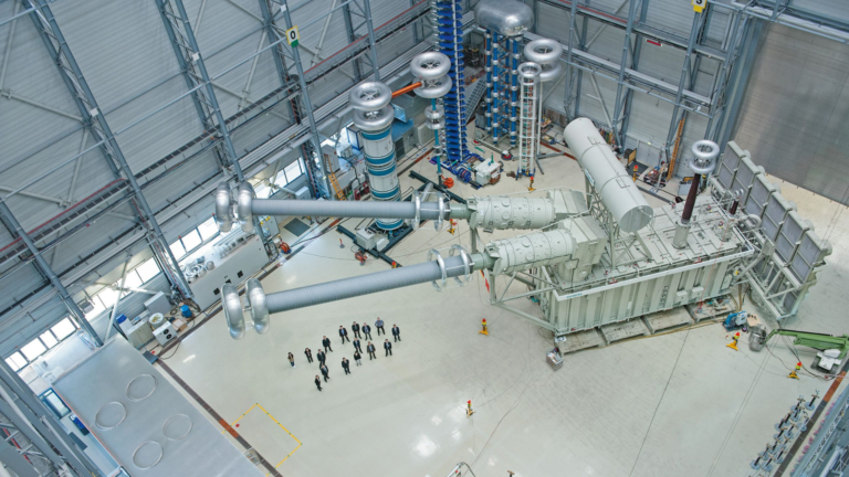 HVDC transformer in an aerial view