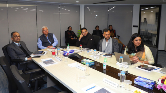 Officials and industry representatives attend the second India Energy Stack Taskforce meeting in New Delhi on 19 December 2025