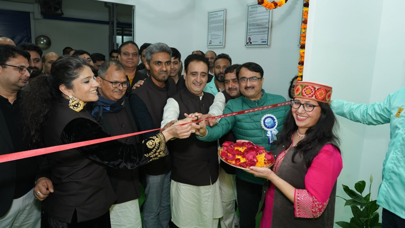 Luminous Power Technologies officials and guests inaugurate the company’s lithium ion battery assembly line at its Baddi facility in Himachal Pradesh.