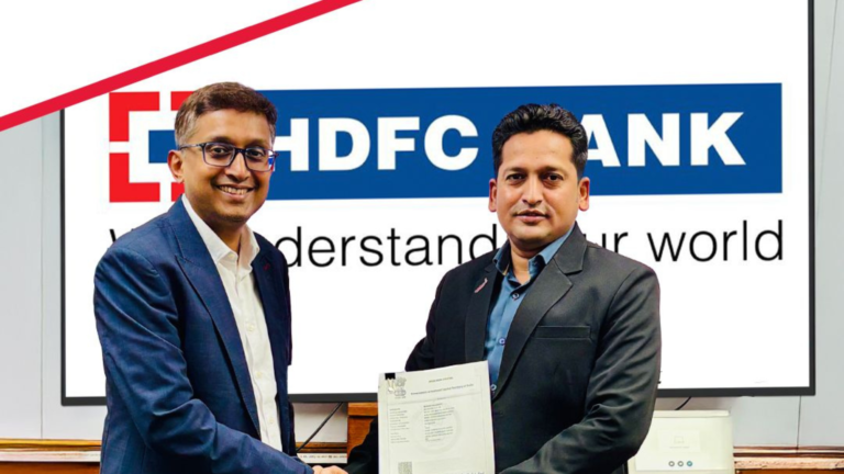 Representatives of Mahindra Susten Private Limited and HDFC Bank Limited during the financial closure announcement for the 300 MW Hazel Hybren renewable energy project in Rajasthan.