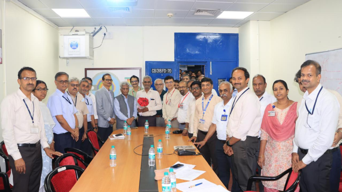 Officials and scientists gather in a control room at Kalpakkam to mark the PFBR achieving first criticality on April 6, 2026.