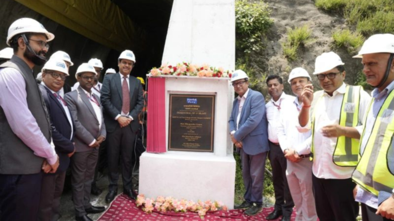 NHPC officials and project representatives during the inauguration of construction activities for the 240 MW Uri-I Stage-II Hydro Electric Project in Baramulla district, Jammu & Kashmir, on May 31, 2026.
