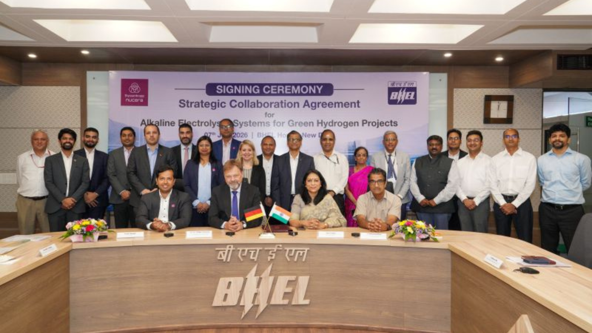 BHEL, thyssenkrupp nucera partner to localise alkaline electrolysers