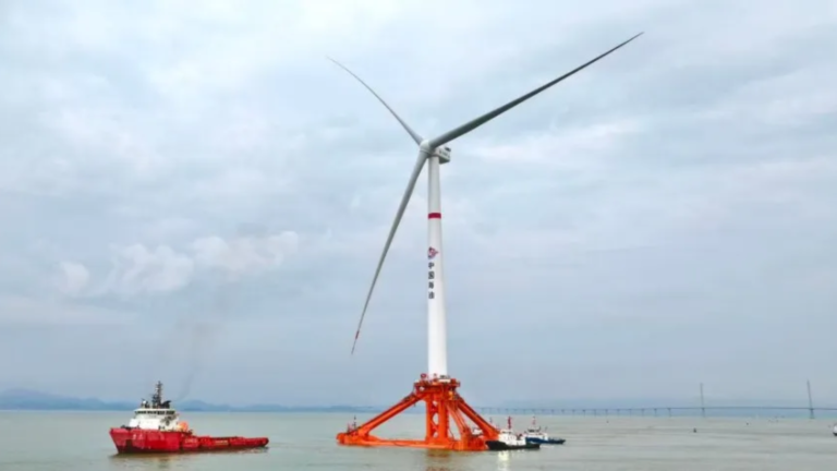 China deploys world’s first 16 MW tension-leg floating offshore wind platform