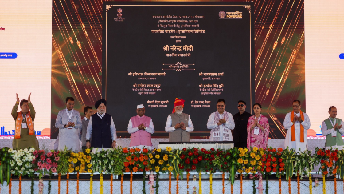PM Modi lays foundation, inaugurates Rajasthan transmission projects