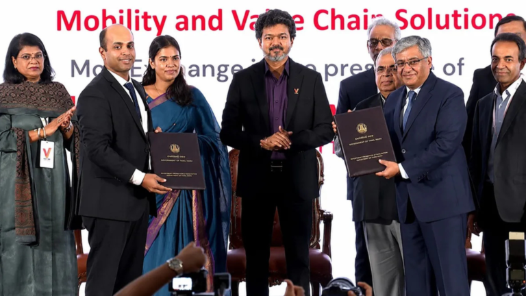 MoU was signed in the presence of Tamil Nadu Chief Minister C. Joseph Vijay, Ashok Hinduja, Chairman, Hinduja Group of Companies (India), Dheeraj Hinduja, Chairman, Ashok Leyland, S. Keerthana, Minister for Industries, Investment Promotion and Commerce, Government of Tamil Nadu, Dr S. Vijayakumar, IAS, Additional Chief Secretary to Government, Industries, Investment Promotion and Commerce Department, and other senior officials.