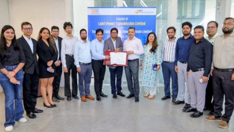 RECPDCL handed over Luhri Power Transmission Limited, the project-specific Special Purpose Vehicle (SPV), to the successful bidder, M/S Terralight Solar Energy Tinwari Private Limited