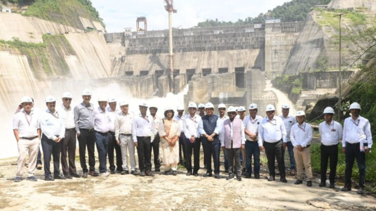 Site visit to the 2,000 MW Subansiri Lower project by Shri Suprakash Adhikari, Director (Technical), NHPC, and Shri Mahesh Kumar Sharma, Director (Finance), NHPC